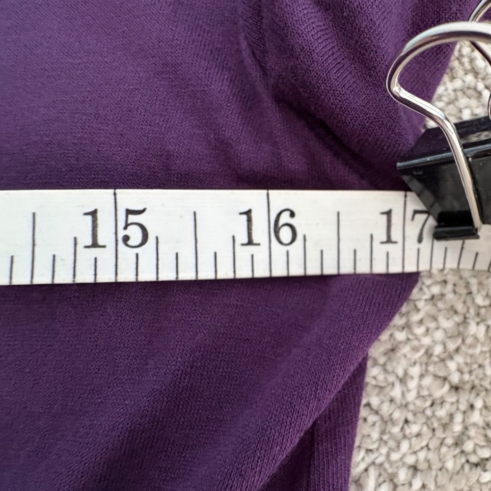 Motherhood Maternity Purple Ruched V-Neck Long Sleeve Rayon Top Small 93321-17 - Picture 11 of 16
